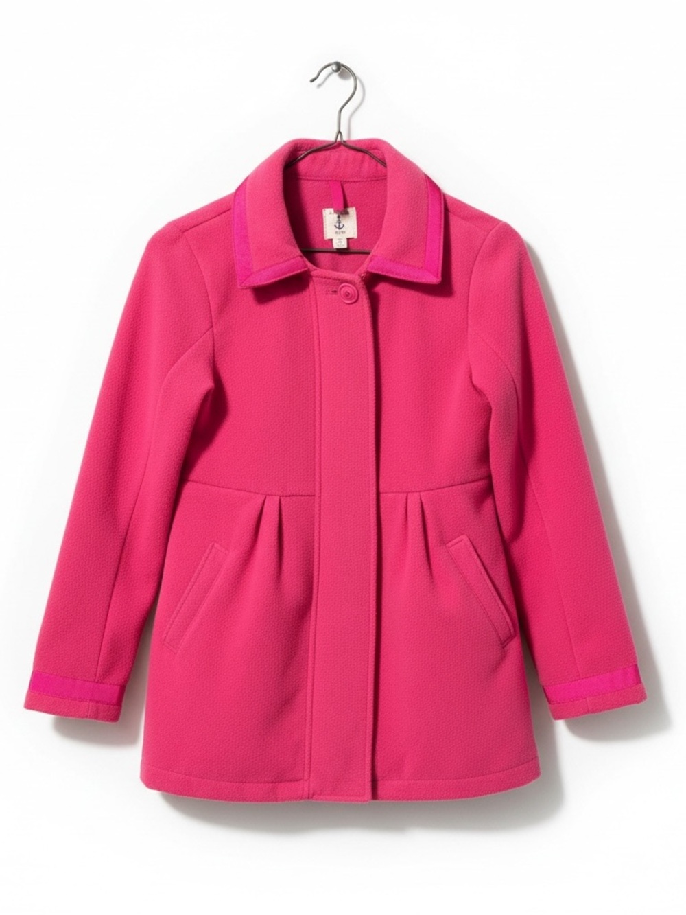 Lands' End Girls' Bright Pink Pea Coat